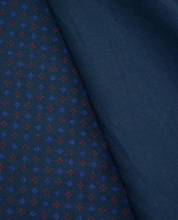 Ткань Хлопок Принт 2488 цвет синий геометрический картинка 1