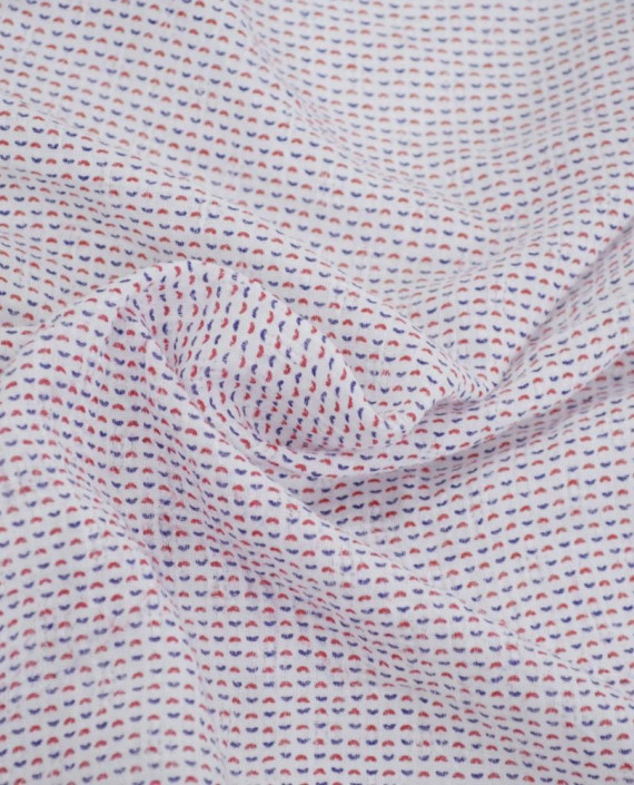 Ткань Хлопок Принт 2496 цвет белый геометрический картинка