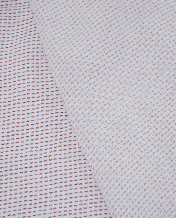Ткань Хлопок Принт 2496 цвет белый геометрический картинка 1