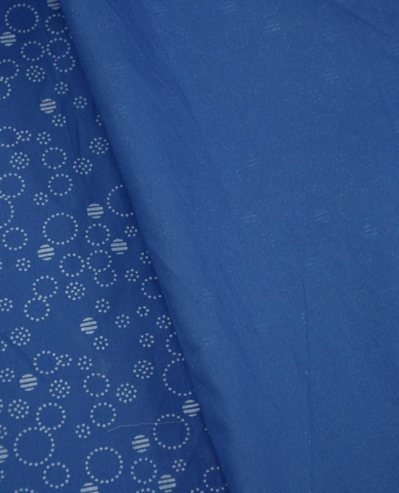 Ткань Хлопок Принт 2498 цвет голубой геометрический картинка 2