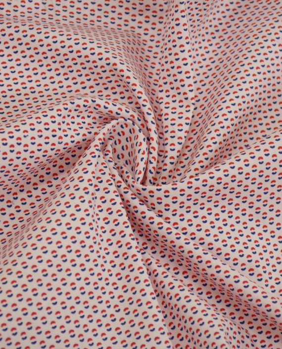 Ткань Хлопок Принт 2501 цвет розовый геометрический картинка