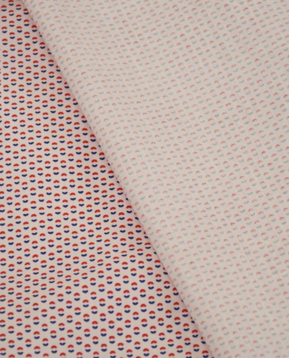 Ткань Хлопок Принт 2501 цвет розовый геометрический картинка 1