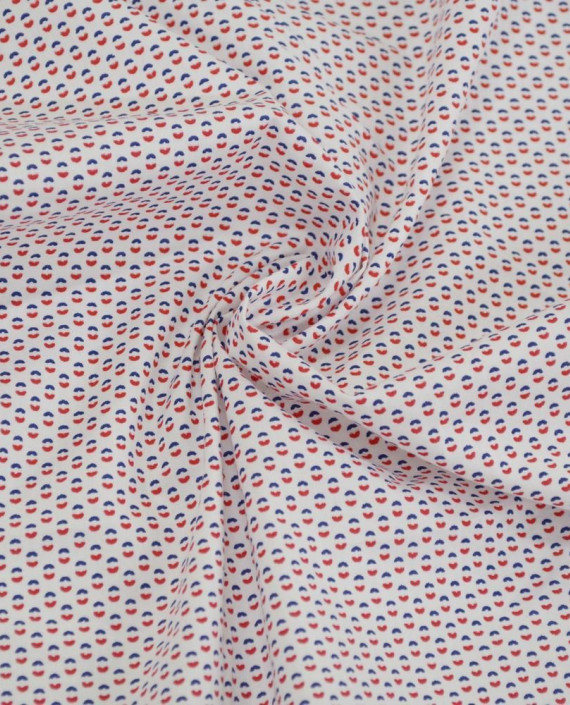 Ткань Хлопок Принт 2502 цвет белый геометрический картинка