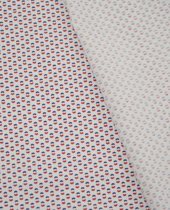 Ткань Хлопок Принт 2502 цвет белый геометрический картинка 2