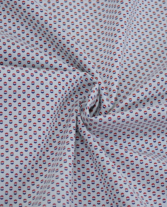 Ткань Хлопок Принт 2504 цвет серый геометрический картинка