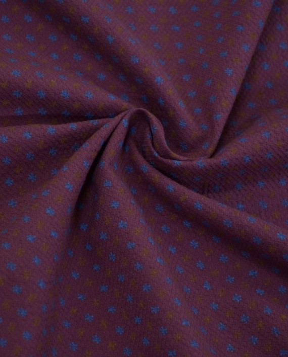 Ткань Хлопок Принт 2513 цвет бордовый цветочный картинка