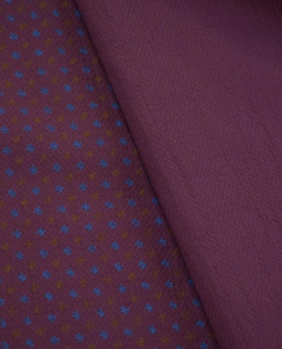 Ткань Хлопок Принт 2513 цвет бордовый цветочный картинка 2