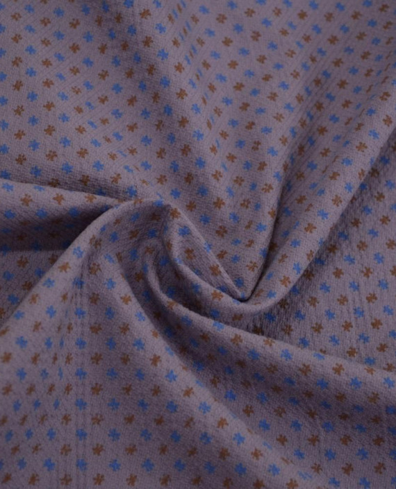 Ткань Хлопок Принт 2515 цвет сиреневый цветочный картинка