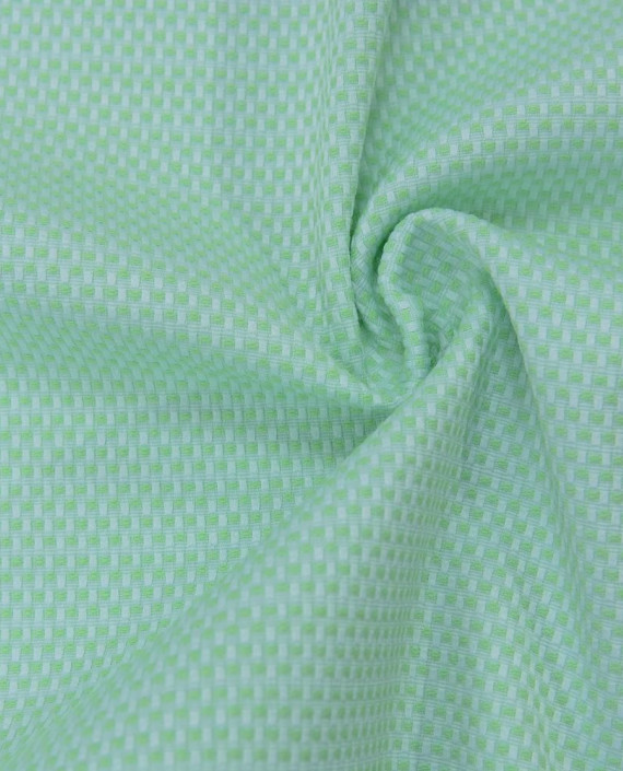 Хлопок рогожка 2523 цвет зеленый клетка картинка