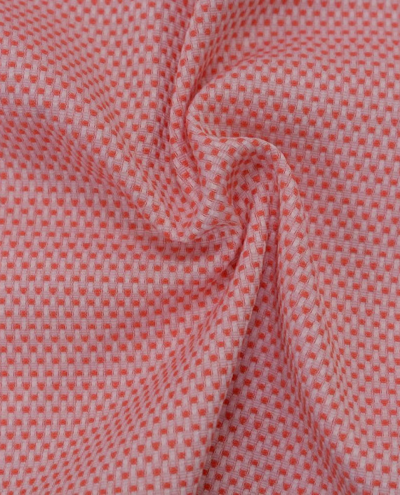 Хлопок рогожка 2529 цвет розовый клетка картинка