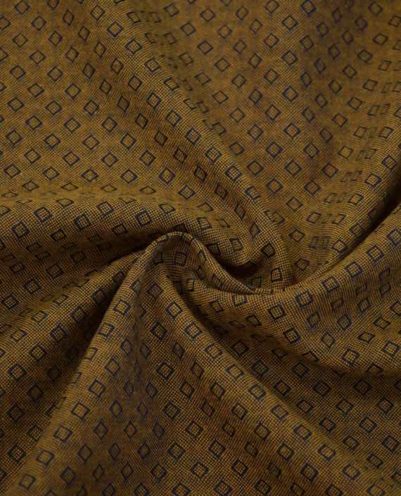 Ткань Хлопок Костюмный 2544 цвет желтый геометрический картинка