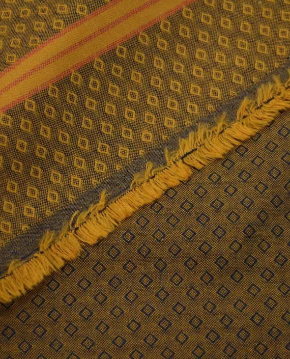 Ткань Хлопок Костюмный 2544 цвет желтый геометрический картинка 1
