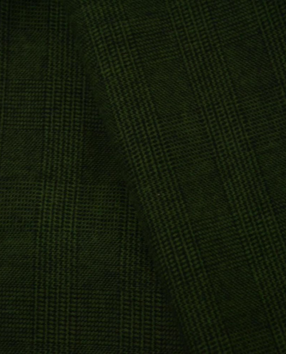 Ткань Хлопок Костюмный 2556 цвет зеленый клетка картинка 2