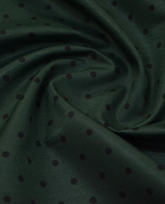 Хлопок Костюмный Принтованный 2676 цвет зеленый горохи картинка