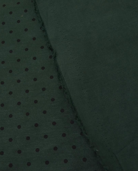 Хлопок Костюмный Принтованный 2676 цвет зеленый горохи картинка 1