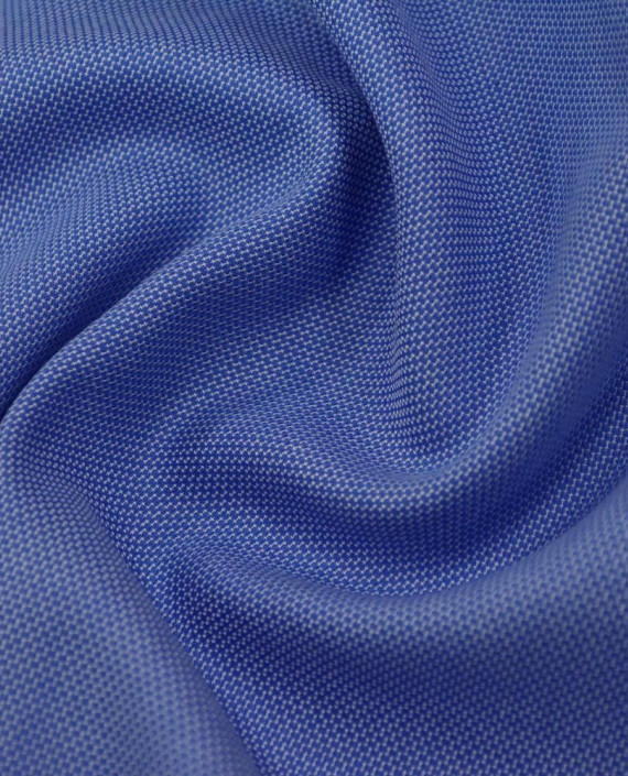 Хлопок рубашечный 3112 цвет синий геометрический картинка