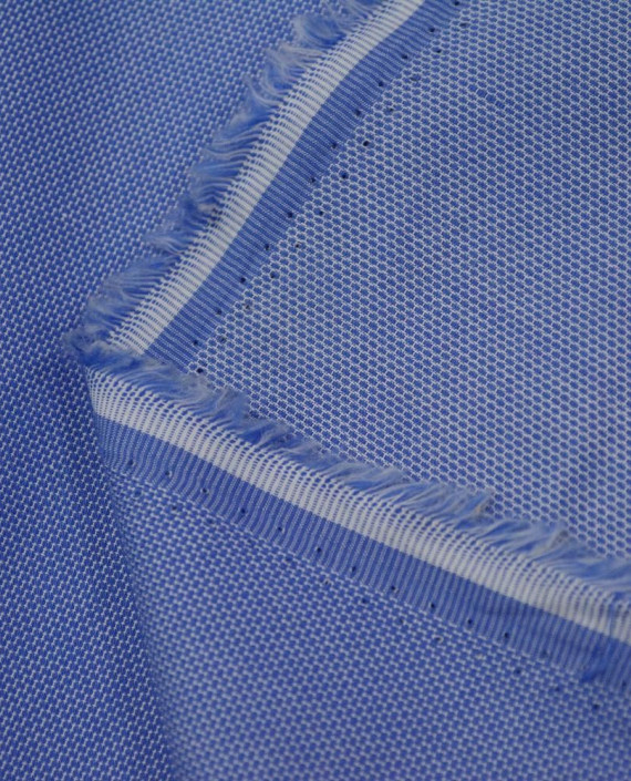 Хлопок рубашечный 3112 цвет синий геометрический картинка 2