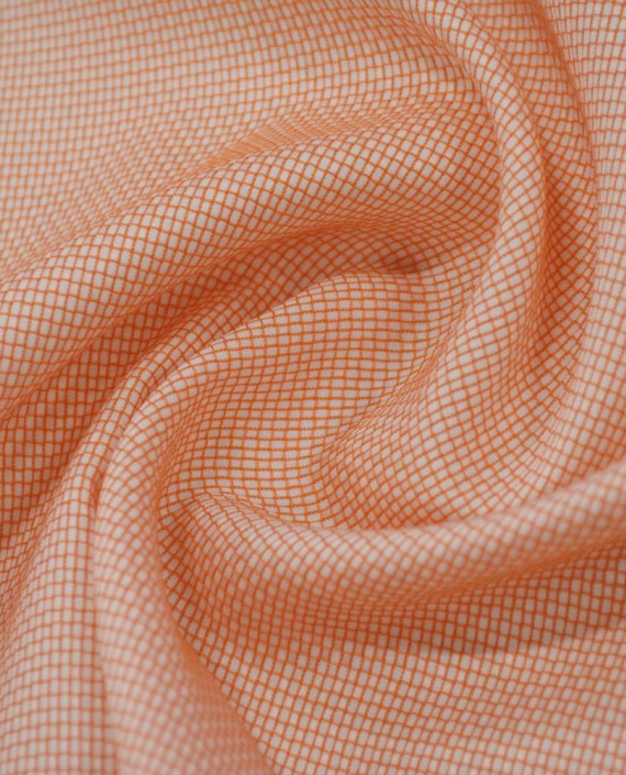 Хлопок рубашечный 3114 цвет оранжевый клетка картинка