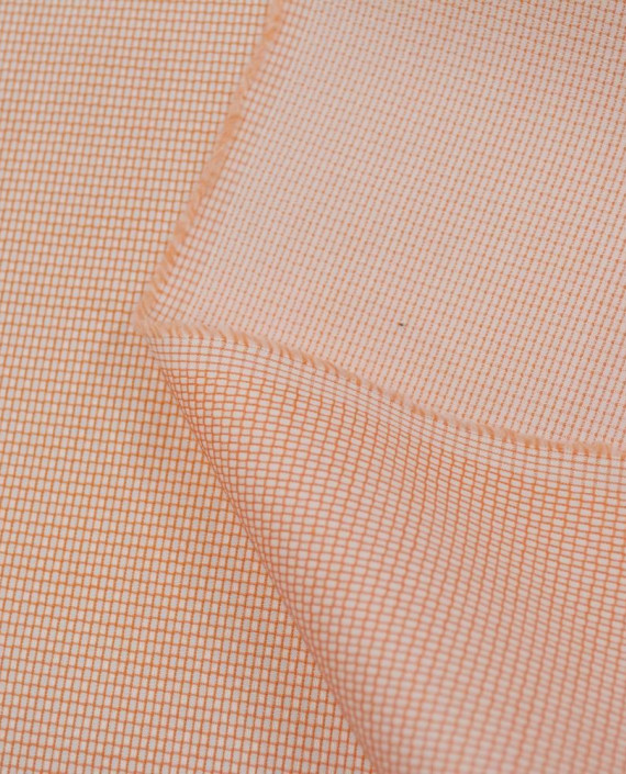 Хлопок рубашечный 3114 цвет оранжевый клетка картинка 2