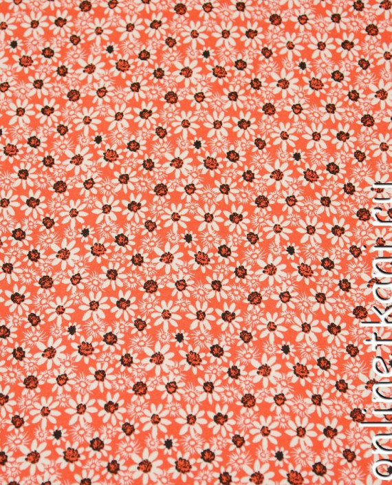 Ткань Хлопок 0619 цвет красный цветочный картинка