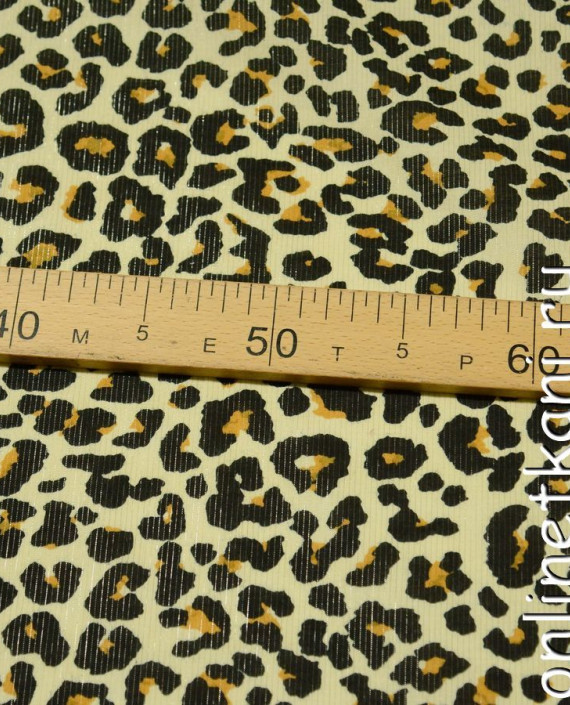 Ткань Хлопок 0629 цвет бежевый леопардовый картинка 1