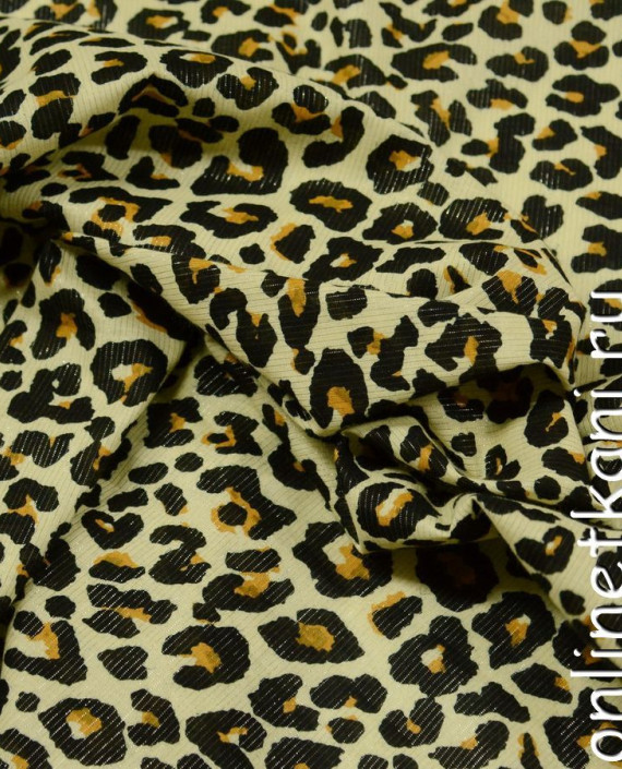 Ткань Хлопок 0629 цвет бежевый леопардовый картинка 2