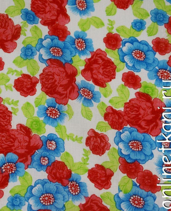 Ткань Хлопок 0667 цвет разноцветный цветочный картинка