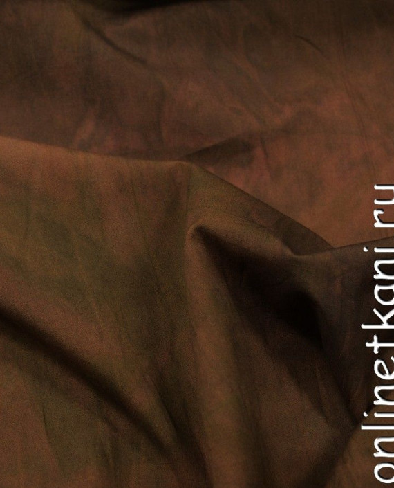 Ткань Хлопок Рубашечный 0685 цвет коричневый картинка 2