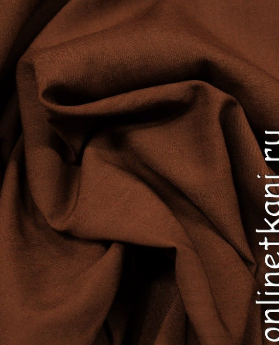 Ткань Хлопок Рубашечный 0712 цвет коричневый картинка 1