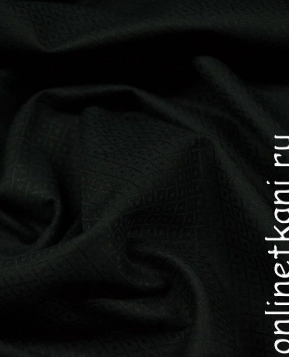 Ткань чёрный хлопок рубашечный картинка 3