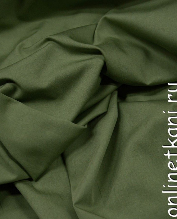Ткань Хлопок Рубашечный 0737 цвет зеленый картинка 2