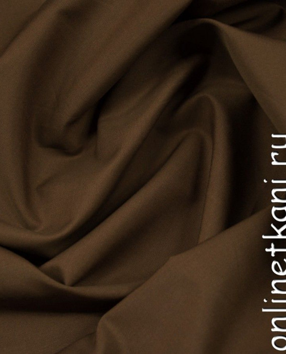 Ткань Хлопок Рубашечный 0752 цвет коричневый картинка 1