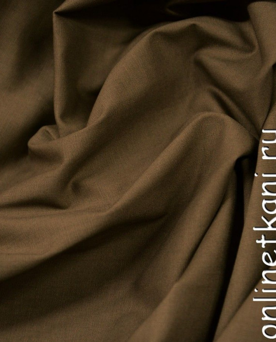 Ткань Хлопок Рубашечный 0756 цвет коричневый картинка 1