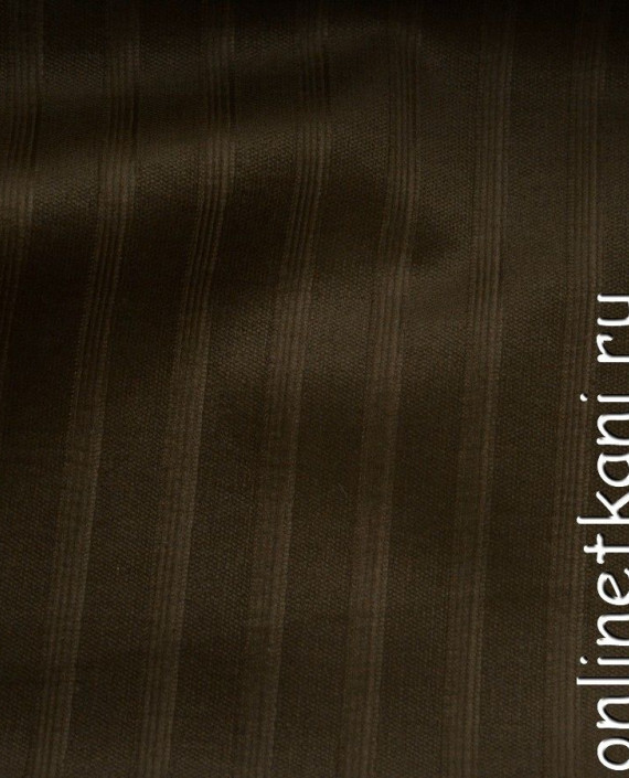 Ткань Хлопок коричневый в полоску 0769 цвет коричневый в полоску картинка