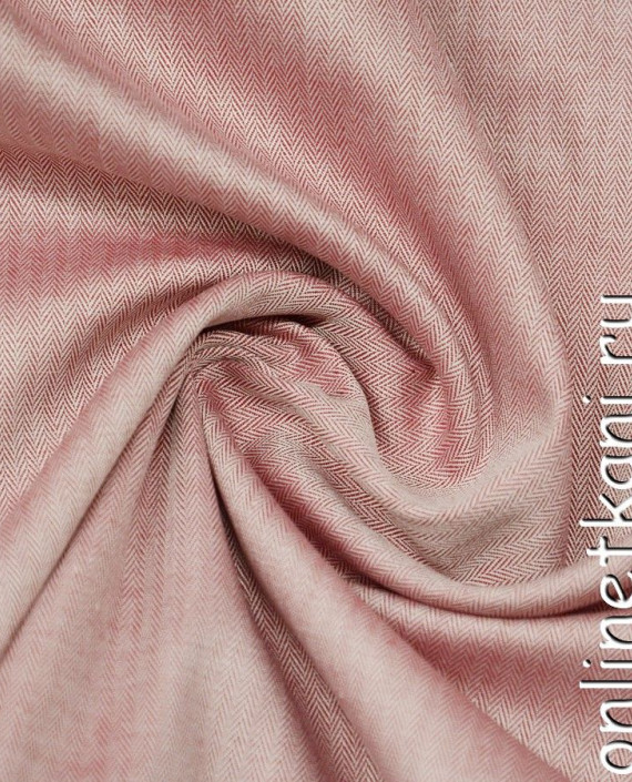 Ткань Хлопок Рубашечный 0889 цвет розовый картинка 1