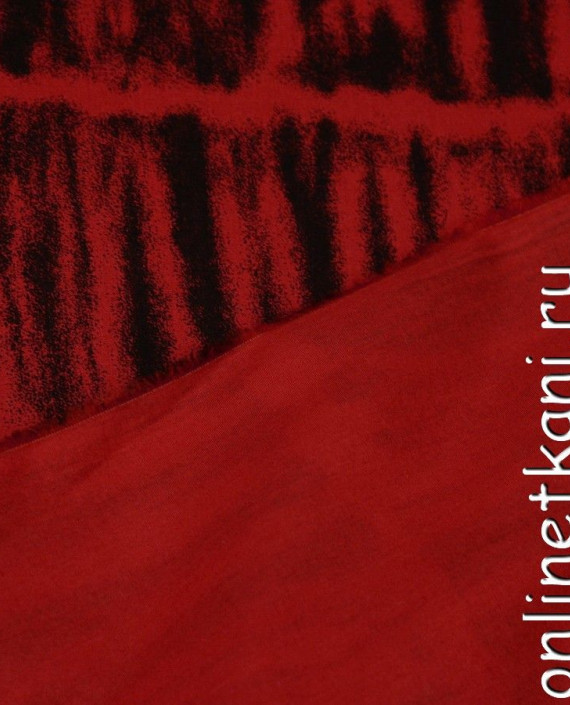 Ткань Хлопок Рубашечный 0899 цвет красный абстрактный картинка 2