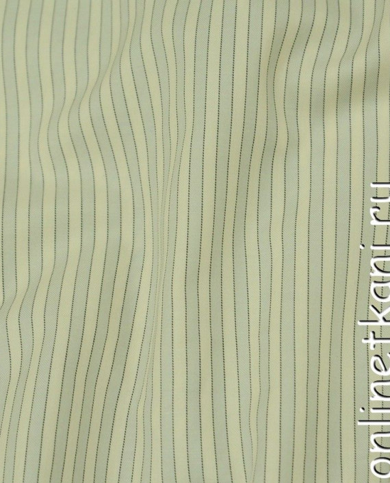 Ткань Хлопок Рубашечный 0905 цвет бежевый в полоску картинка
