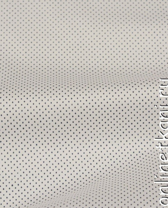 Ткань Хлопок Рубашечный 0906 цвет белый в горошек картинка