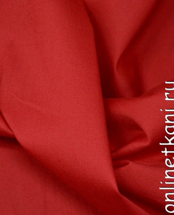 Ткань Хлопок Рубашечный "Рубиново Красный"  картинка