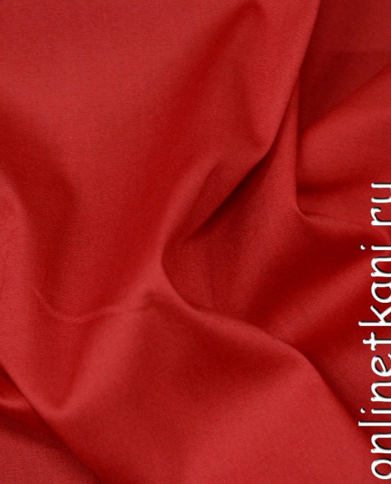 Ткань Хлопок Рубашечный "Рубиново Красный"  картинка 1