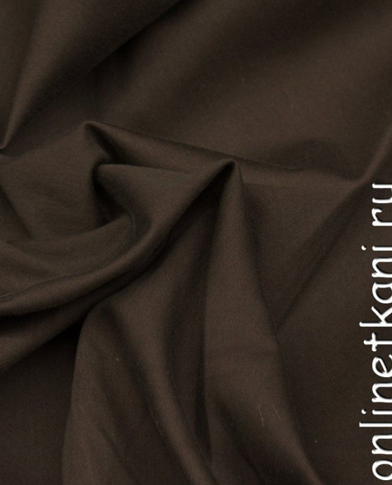 Ткань Хлопок Костюмный 1043 цвет коричневый картинка 2