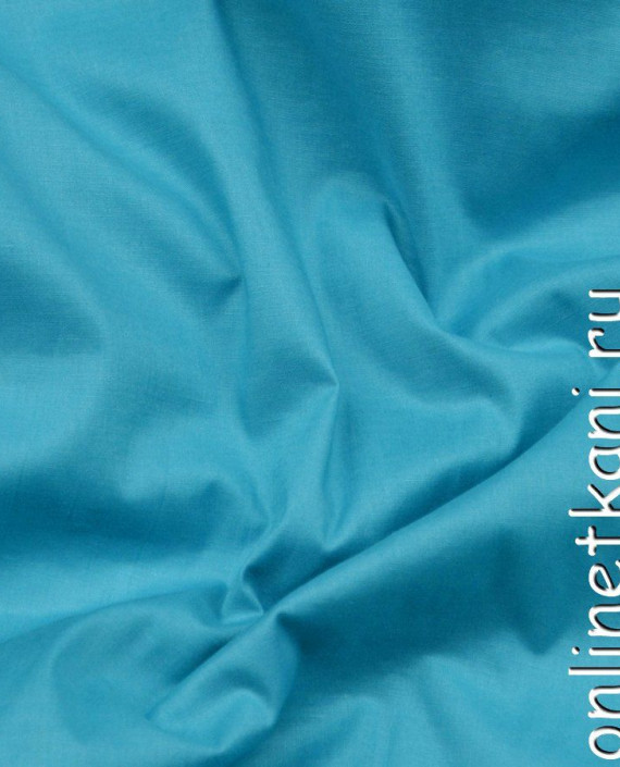 Ткань Хлопок 1057 цвет голубой картинка 2