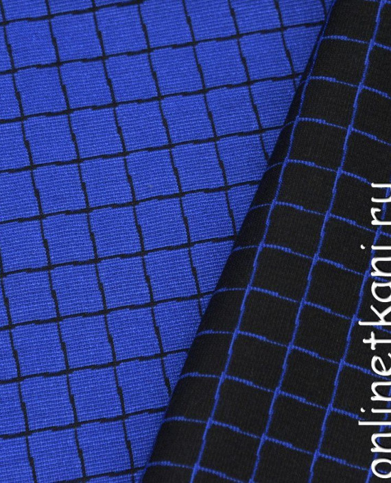 Ткань Рубашечно-костюмная 0974 цвет синий в клетку картинка