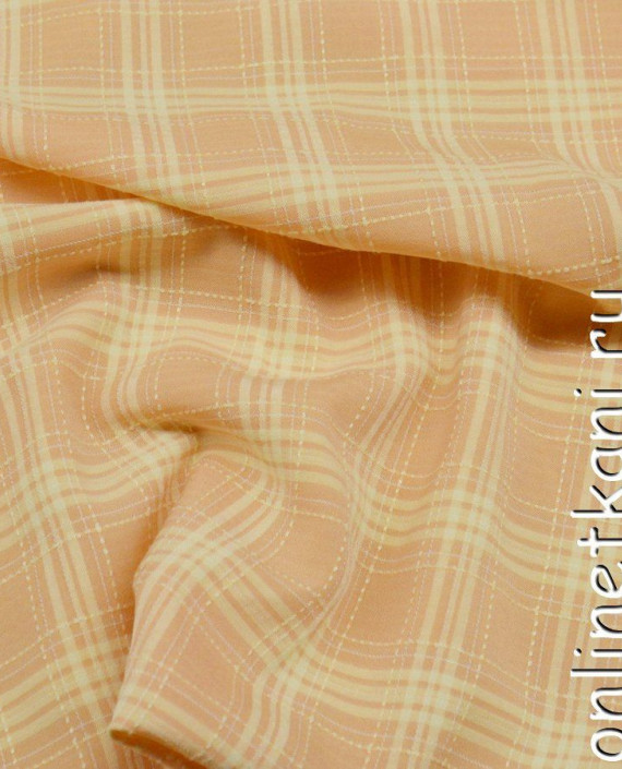 Ткань Рубашечная 0279 цвет оранжевый в клетку картинка