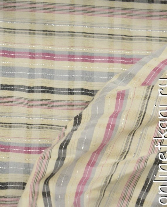 Ткань Рубашечная 0996 цвет айвори в полоску картинка 2