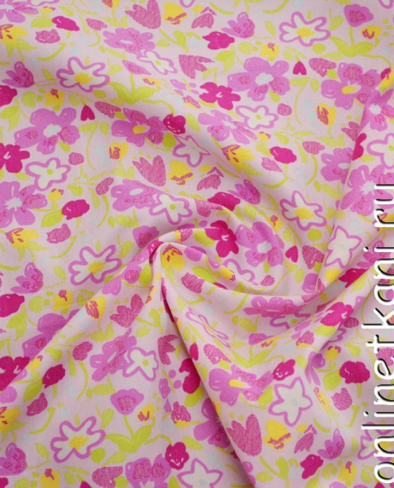 Ткань Хлопок Поплин 1081 цвет разноцветный цветочный картинка