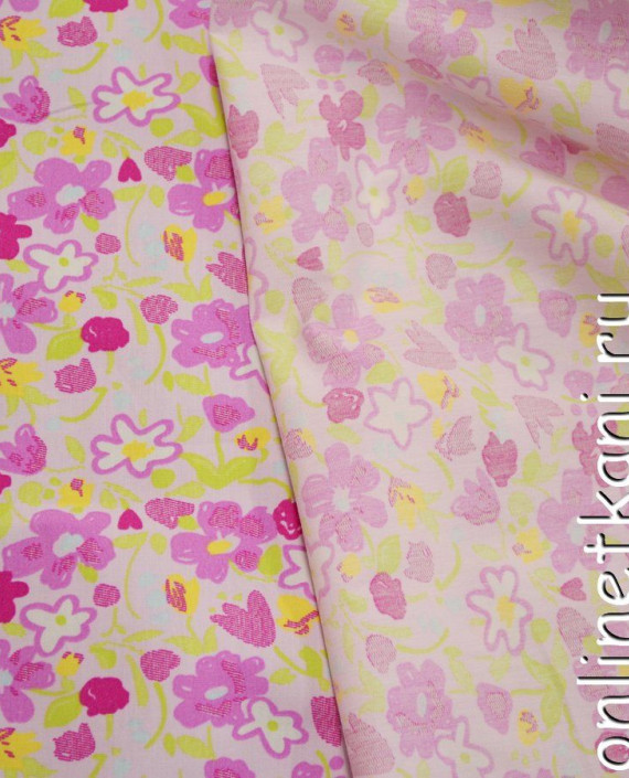 Ткань Хлопок Поплин 1081 цвет разноцветный цветочный картинка 2