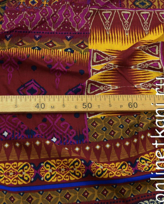 Ткань Хлопок Принтованный "Этника" 1087 цвет разноцветный абстрактный картинка 1