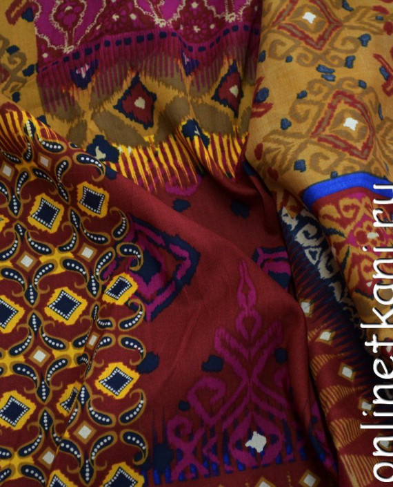 Ткань Хлопок Принтованный "Этника" 1087 цвет разноцветный абстрактный картинка 2