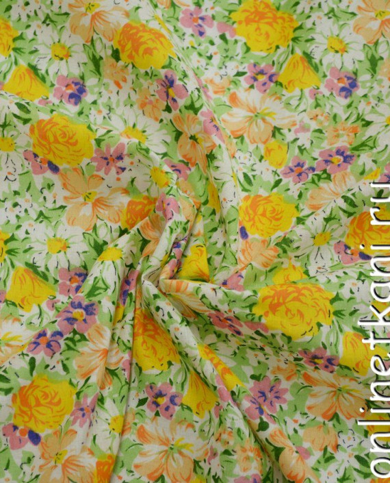 Ткань Хлопок Принтованный "Весенние" 1111 цвет разноцветный цветочный картинка
